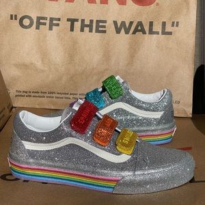 Old Skool Sparkled Rainbow Colored Vans (Flour Shop Edition)🌈